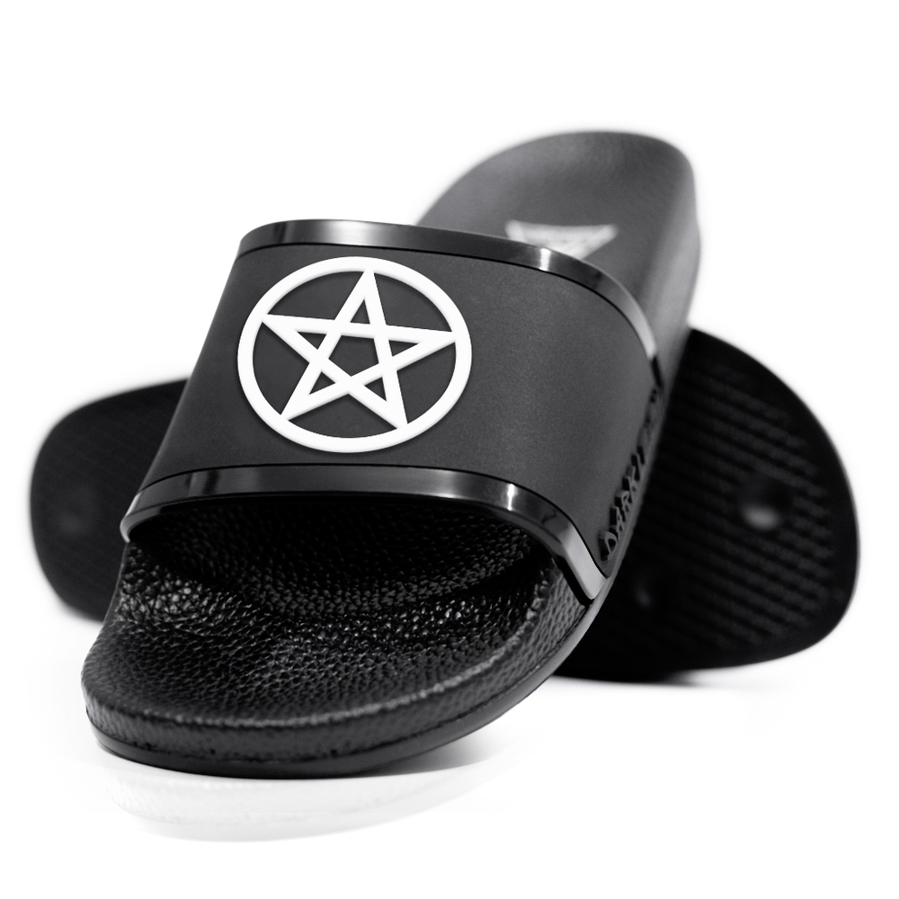 Dark Leigh Pentacle Gothic Black Sandals